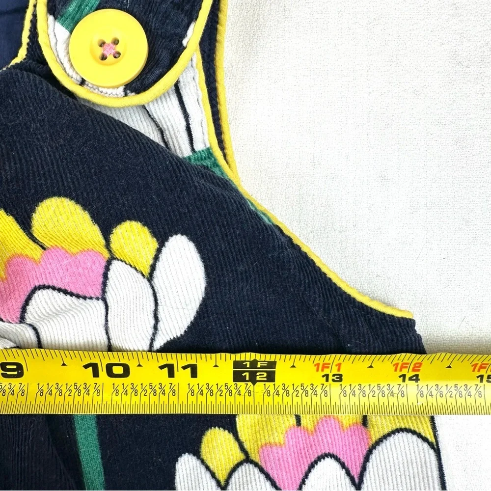 Mini Boden Floral Corduroy Jumper Dress